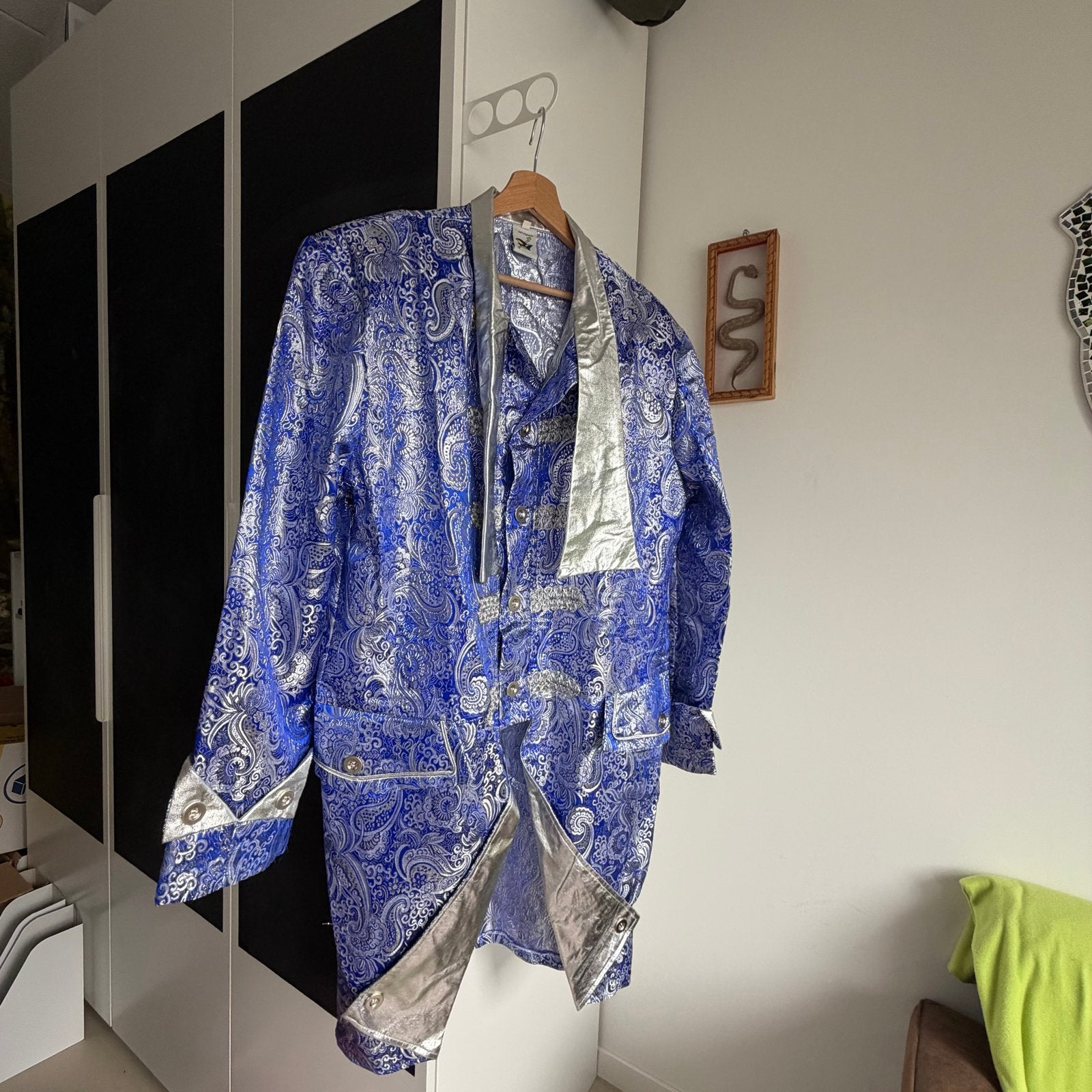 Barok Kostuum Jas Blauw Zilver XL - Carnaval/Themafeest, Kleding | Dames, Carnavalskleding en Feestkleding, Carnaval, Maat 46/48 (XL) of groter