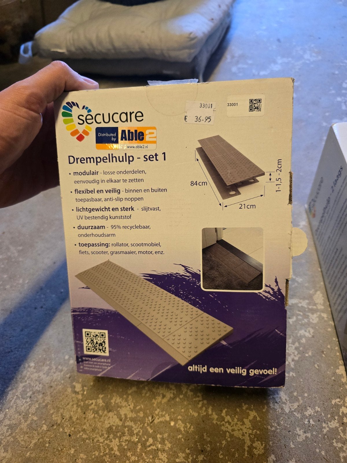 SecuCare Drempelhulp Set 1 (1-laags) – Modulair & Anti-slip, Ophalen of Verzenden, Zo goed als nieuw