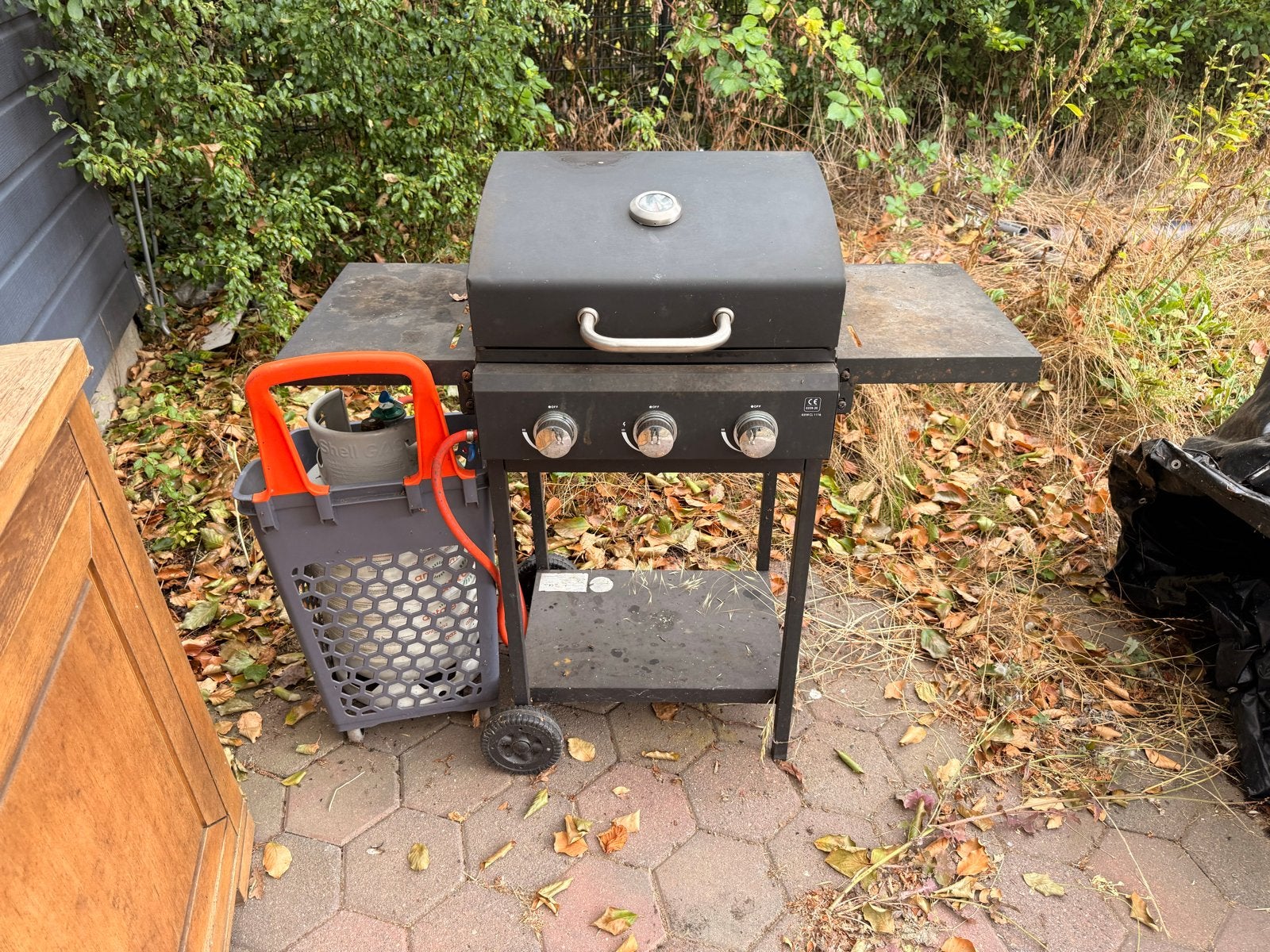Gebruikte gasbarbecue met 3 branders, Ophalen, Gebruikt