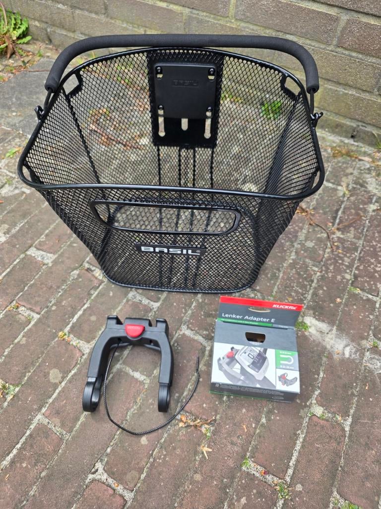 Basil Fietsmand voor Stuurbevestiging - Zwart Gaas, Fietsen en Brommers, Fietsaccessoires | Fietsmanden, Ophalen, Stuurbevestiging