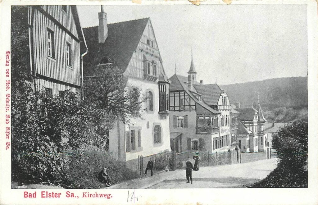 379-032-001 Bad Elster Sa Kirchweg, Ophalen of Verzenden, Voor 1920, Duitsland