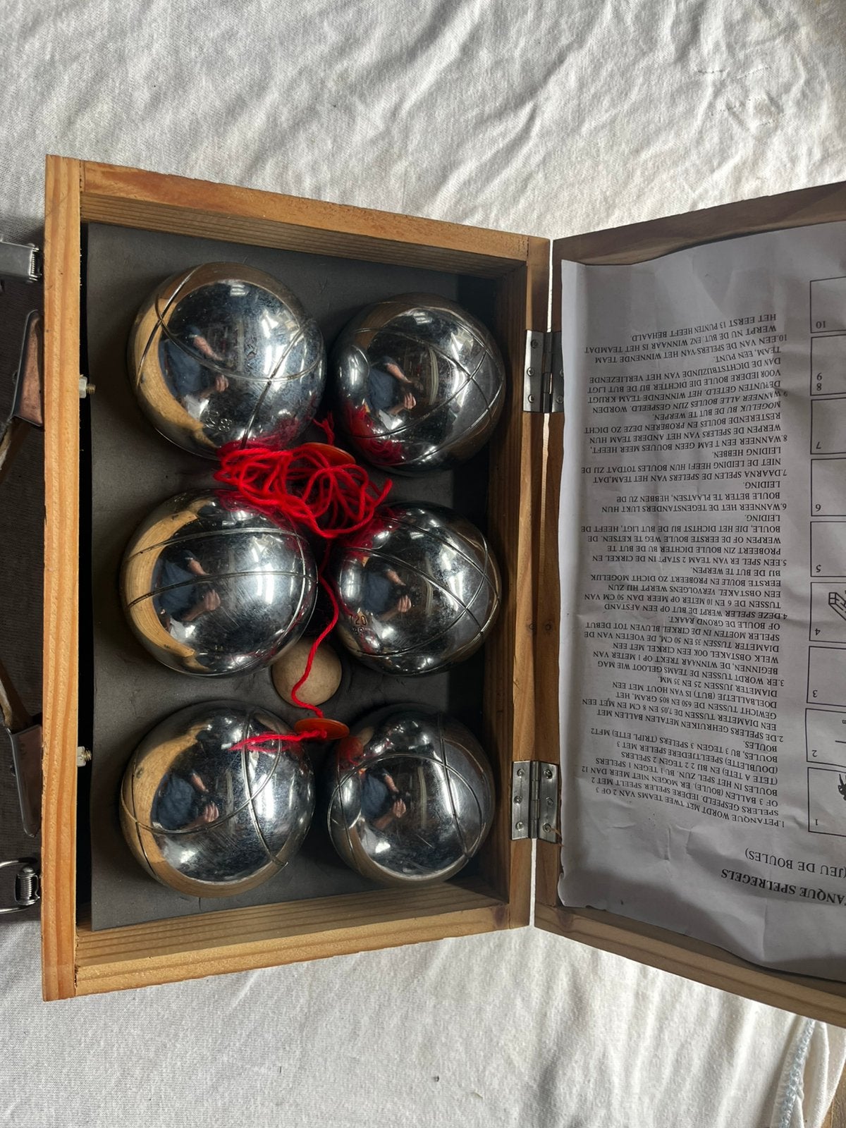 Jeu de Boules set  nieuw!! In mooi kistje., Ophalen, Zo goed als nieuw