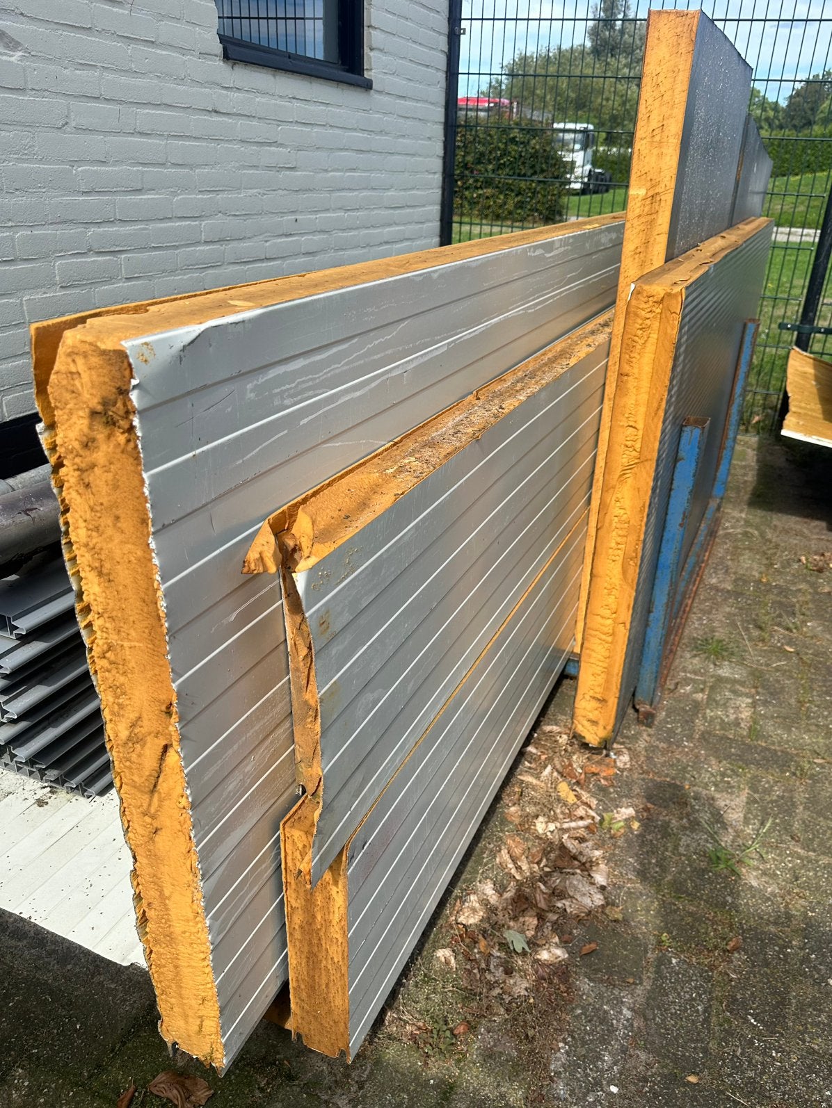 Falk sandwichpanelen 32m2  8cm dik 114 cm breed, Ophalen, Gebruikt, Overige materialen, 50 tot 100 mm