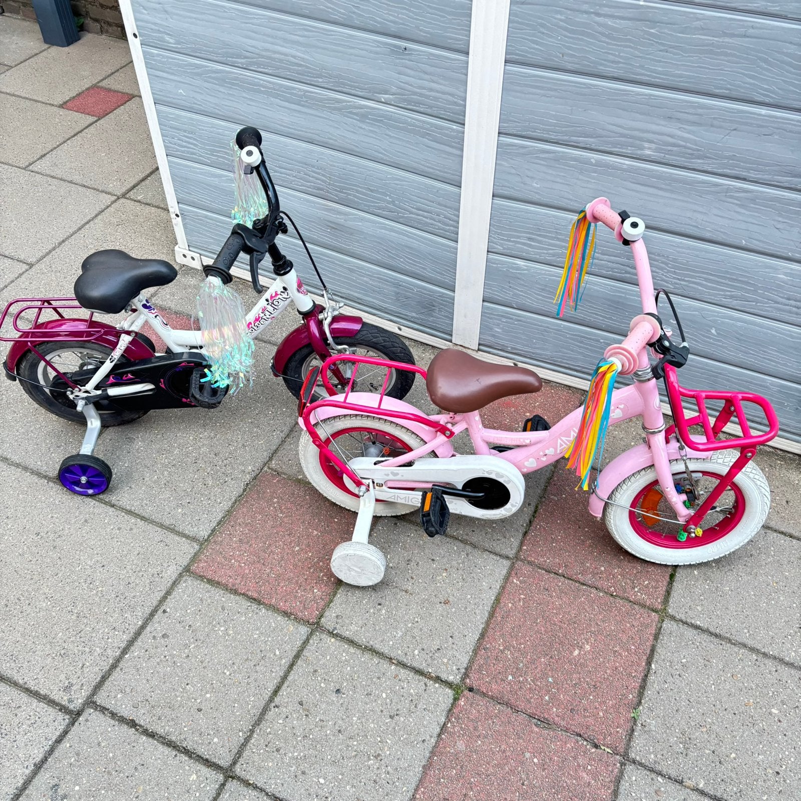 Meisjesfietsje 2 maal  12 inch, Ophalen, Zo goed als nieuw, 14 inch of minder