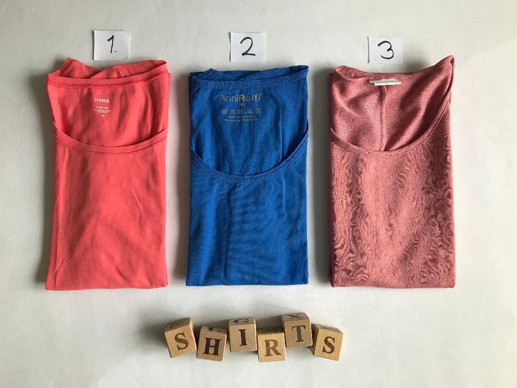 3 stuks: T-shirtjes Basic - Vila .Anni Rolfi .Hema Maat:M, Maat 38/40 (M), Overige kleuren, Ophalen of Verzenden, Zo goed als nieuw