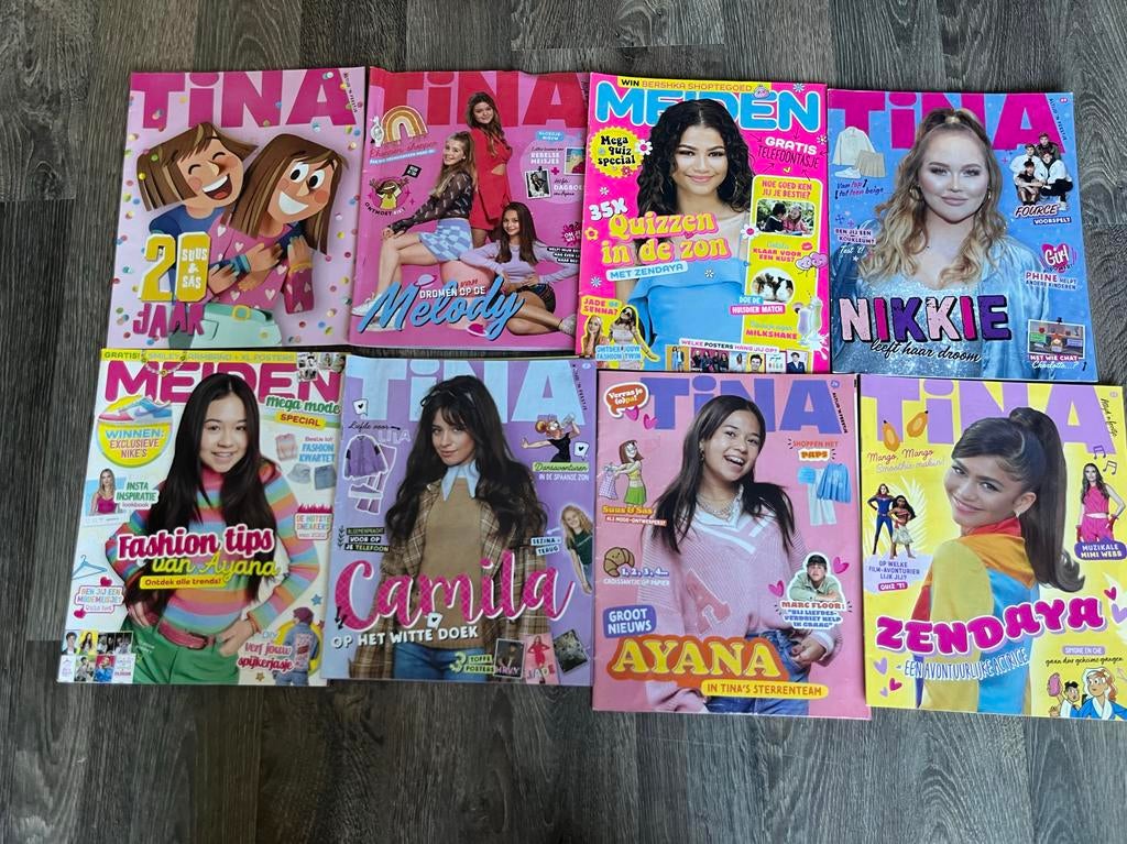 Tienermeisjes Tijdschriften - Tina, Meiden, Melody, Nikkie, Ophalen of Verzenden, Gelezen, Damesbladen