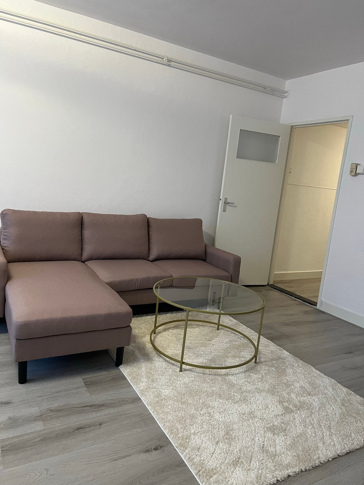 Moderne hoekbank met chaise longue, Ophalen, 100 tot 125 cm, Hoekbank, Driepersoons