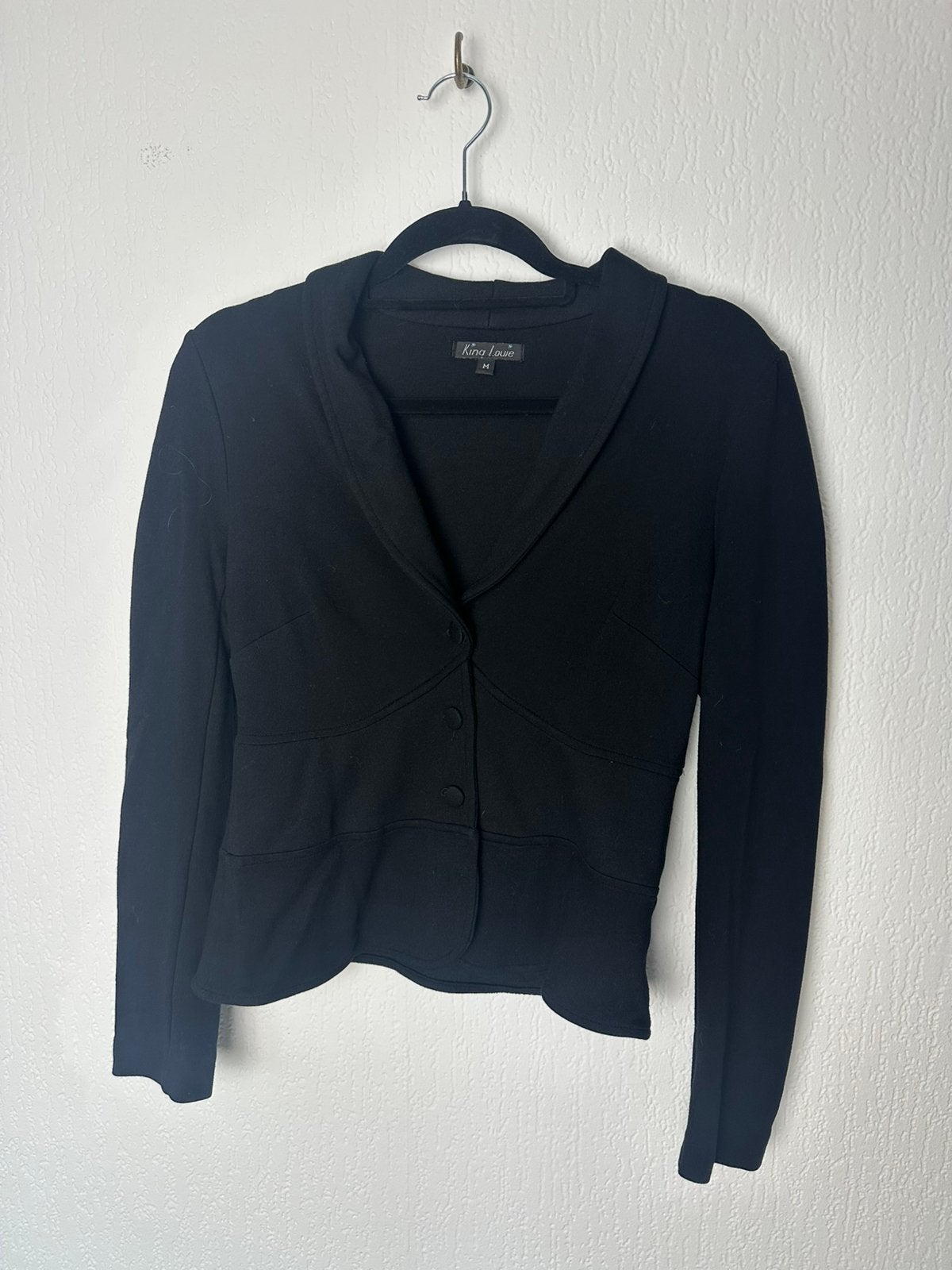 King Louie blazer zwart dames jersey, Maat 38/40 (M), Zwart, Ophalen of Verzenden, Zo goed als nieuw