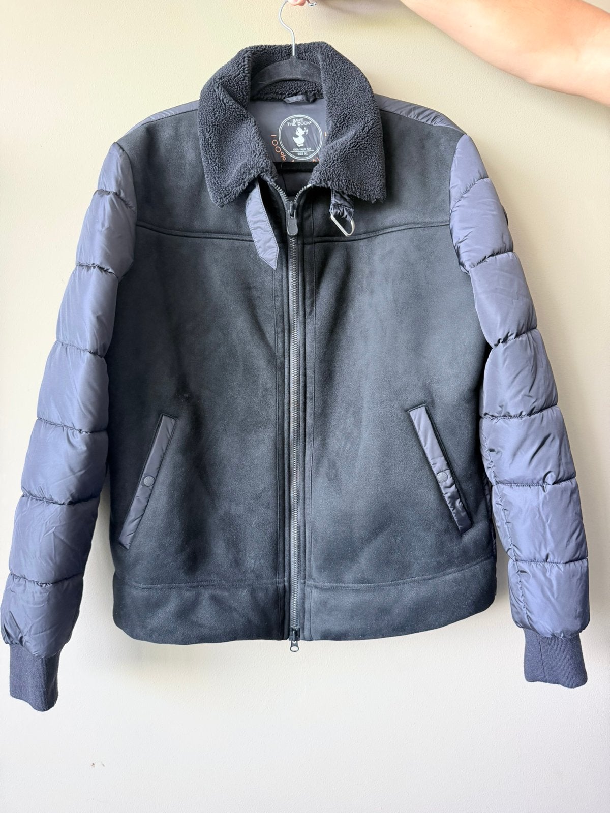 Save the duck jas navy XL, Ophalen of Verzenden, Zo goed als nieuw, Maat 56/58 (XL), Blauw