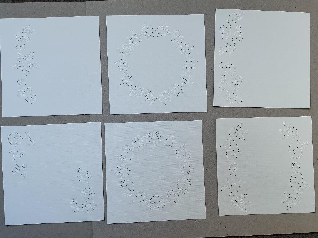 Setje 6 borduur kaartjes, Ophalen of Verzenden, Nieuw, Overige thema's, Overige typen