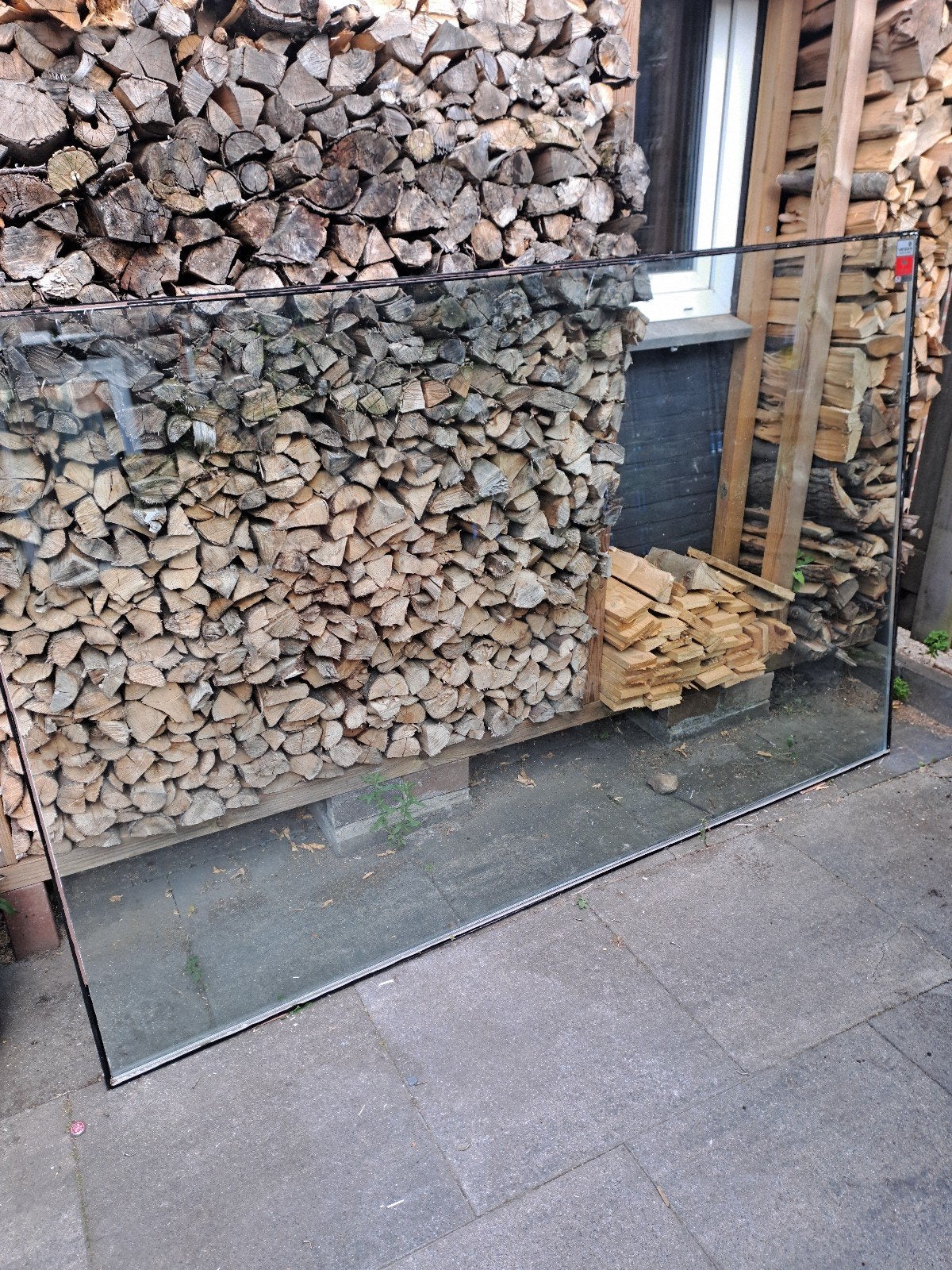 Grote glasplaat, dubbelglas, Gebruikt, 80 tot 120 cm, Ophalen of Verzenden, Glasplaat