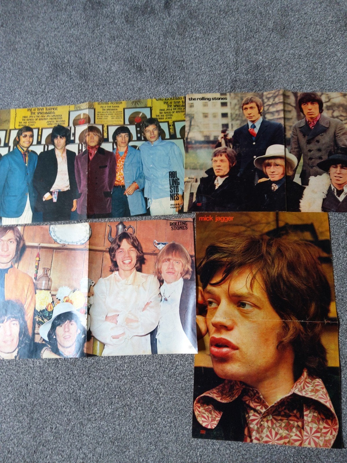 The Rolling Stones: 4x posters muziek expres 60's, Ophalen of Verzenden, A1 t/m A3, Muziek