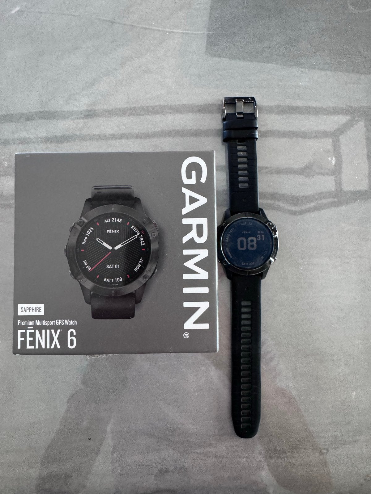 Garmin Fenix 6 Pro Sapphire, Afstand, Zwart, Ophalen of Verzenden, Zo goed als nieuw