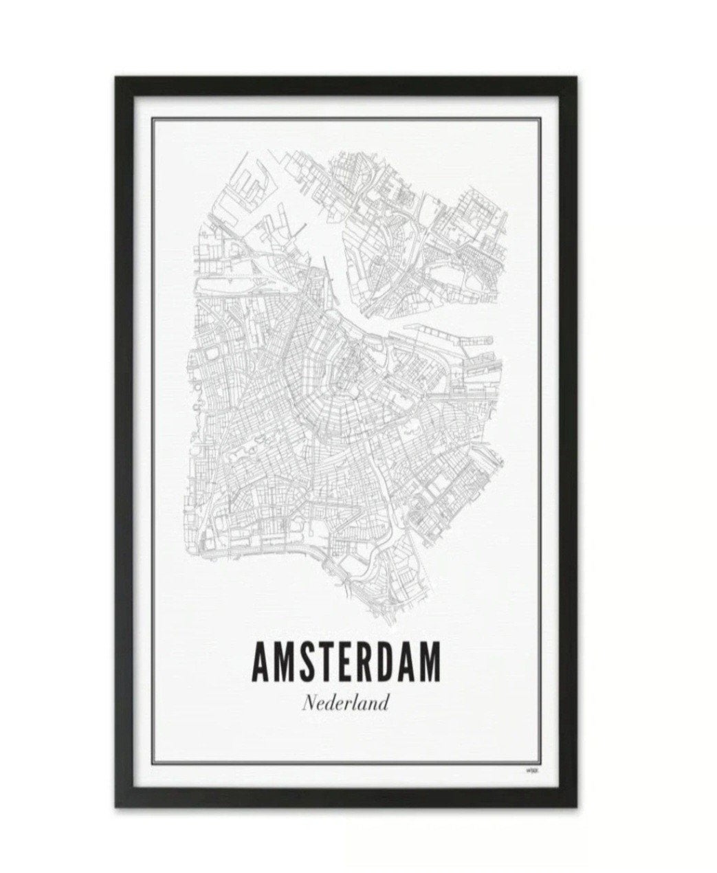 WiJCK - Amsterdam stadskaart – ingelijst – nooit uitgepakt, Ophalen of Verzenden, Nieuw