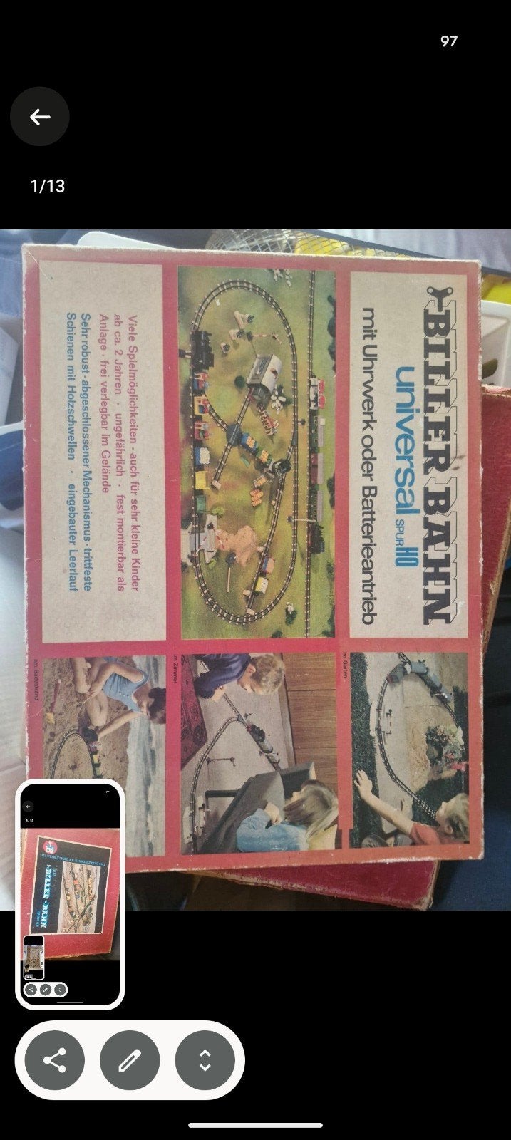 Biller Bahn Universal Treinset met opwindmechanisme, Hobby en Vrije tijd, Modeltreinen | H0, Overige merken, Gelijkstroom of Wisselstroom