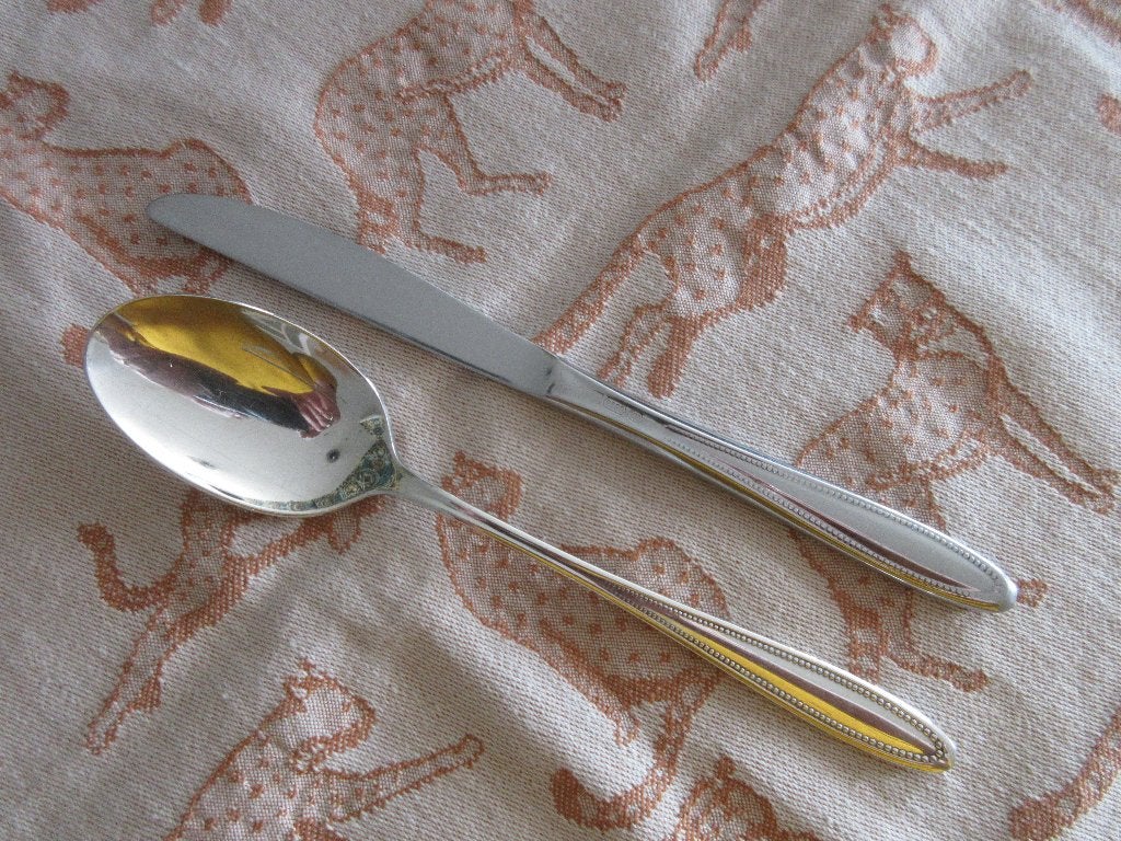 Gero100 model 250 Parelrand Dessert Bestek Delen, Gebruikt, Gero, Los bestek, Ophalen of Verzenden