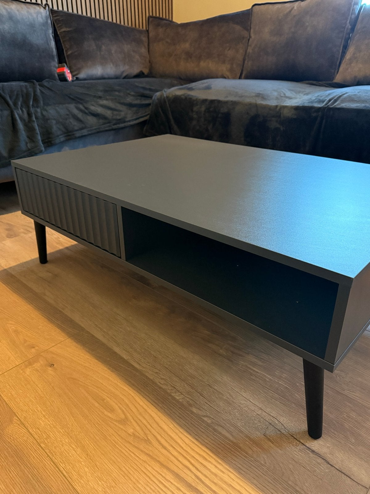 Salontafel / bijzet tafel antraciet met Lades, Huis en Inrichting, Tafels | Salontafels, Ophalen, Overige materialen, 100 tot 150 cm
