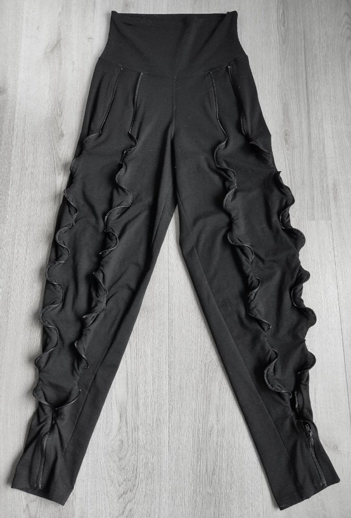 Boris Industrie zwarte broek met golvende rits maat 1=36/38, Zwart, BORIS Industries, Nieuw, Ophalen of Verzenden