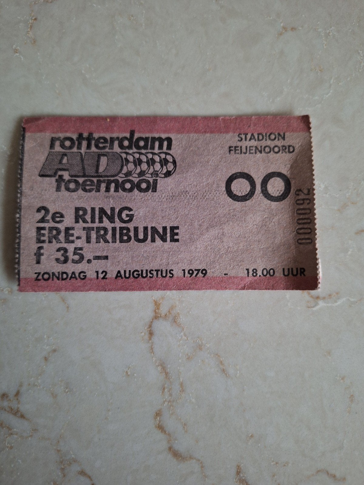 ticket AD Toernooi 1979, Ophalen of Verzenden, Gebruikt, Feyenoord, Overige typen