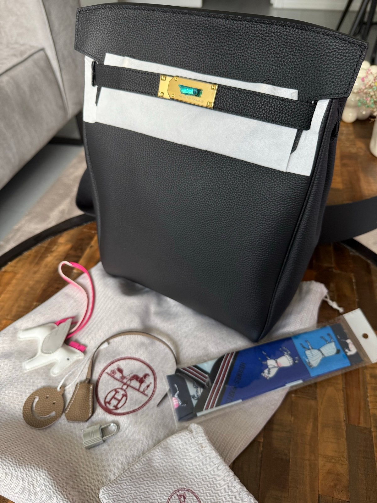 Hermès Tas Hac a dos, Ophalen of Verzenden, Nieuw, Zwart