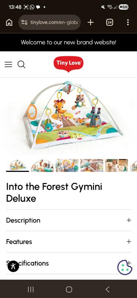 Nieuwe Tiny Love babygym Into the Forest Gymini Deluxe, Ophalen of Verzenden, Nieuw, Babygym, Met geluid