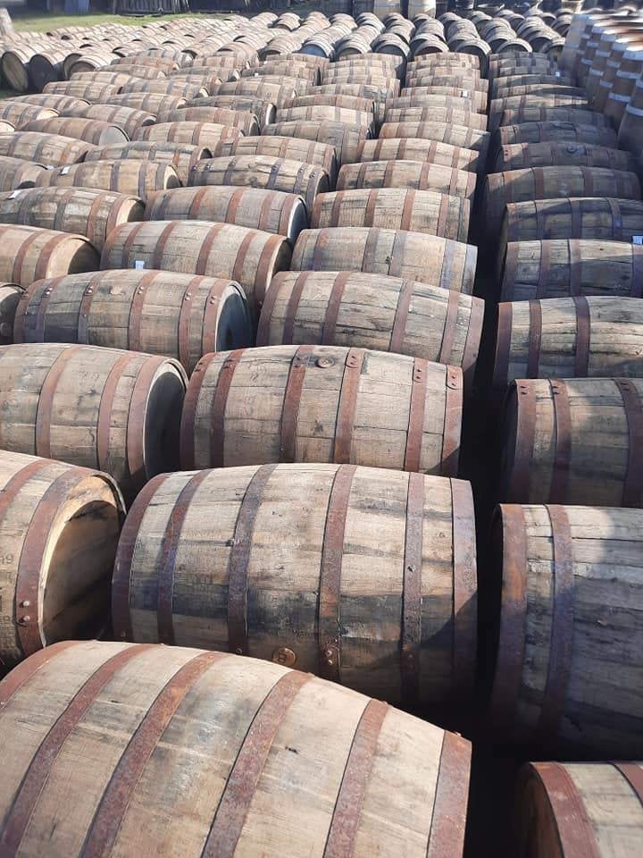 houten regenton whisky wijnvat kuip statafel olijf bloembak, 150 liter of meer, Ophalen, Nieuw, Hout