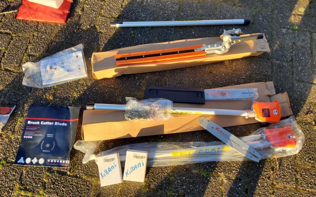 Kibani set, zagen, heggeschaar , rugmaaier , alles in 1 set,, Ophalen of Verzenden, Nieuw