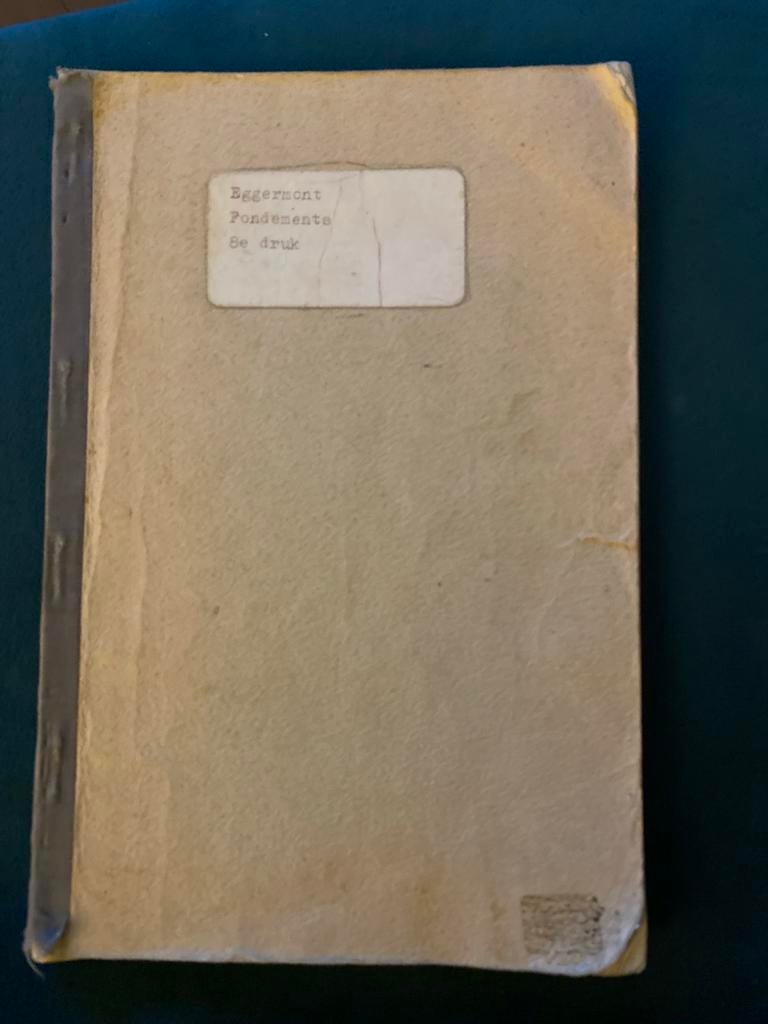 Fondements - J.L. Eggermont / S. Hoekstra (5e druk), Ophalen of Verzenden, Gelezen, Non-fictie