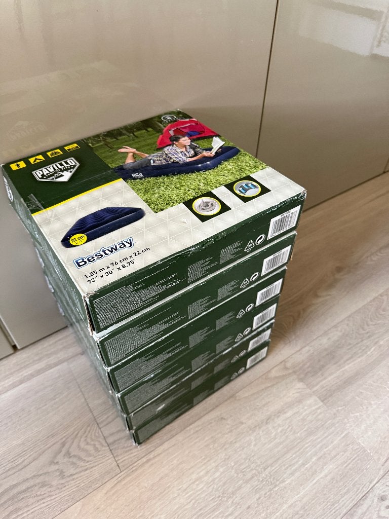 12 luchtbedden nieuw in verpakking, Caravans en Kamperen, Ophalen, Nieuw, 1-persoons