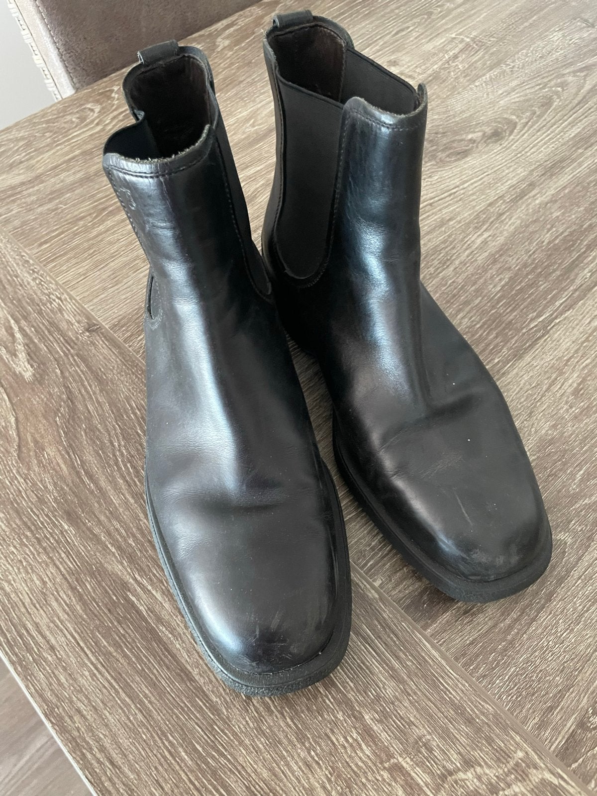 Tod's zwarte leren Chelsea boots, maat 8.5/42,5, Ophalen, Gedragen, Zwart, Boots