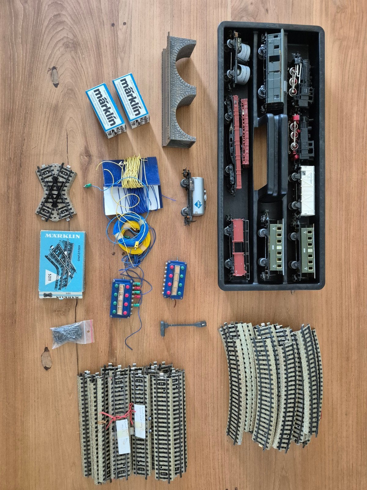 Vintage Märklin H0 treinbaan compleet – locomotieven, wagons, Hobby en Vrije tijd, Ophalen, Wisselstroom, Analoog, Märklin