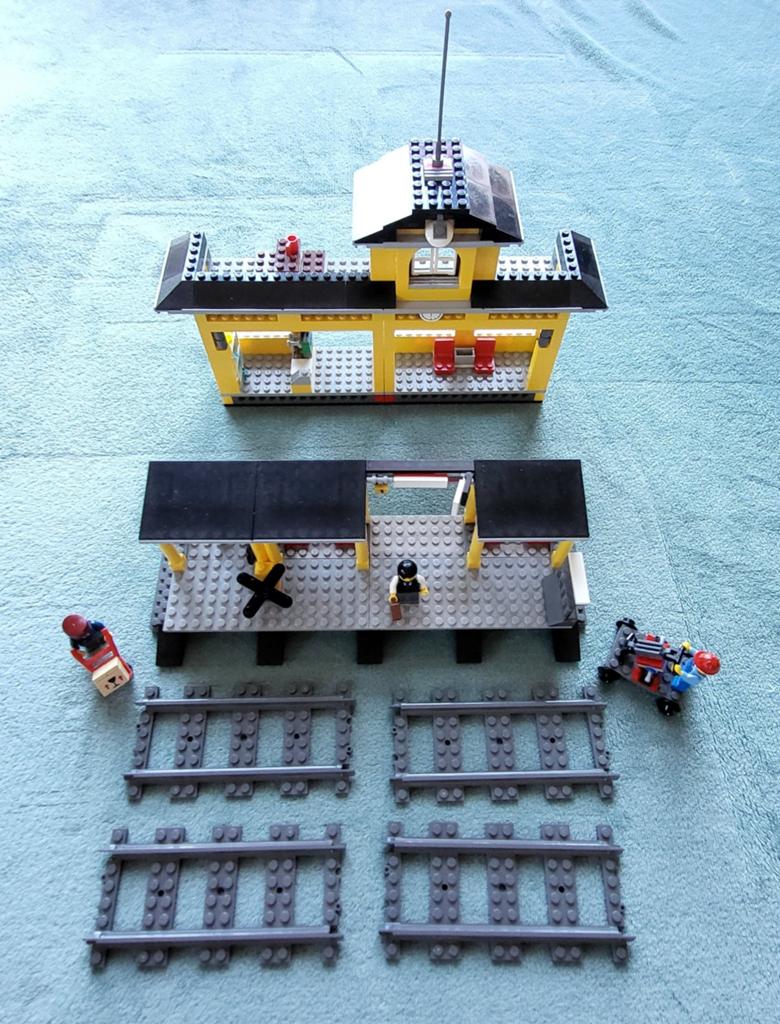 Lego City 9 Volt kunstof gladde rails station (set 7997), Compleet, Lego, Ophalen of Verzenden, Complete set