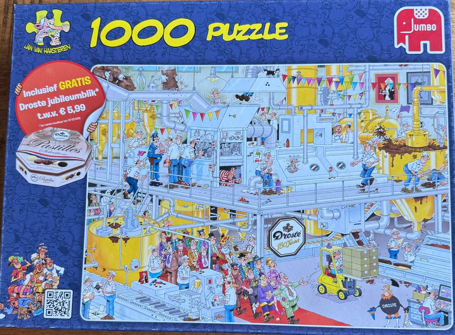 JVH 1000 stukjes De chocoladefabriek, Ophalen of Verzenden, 500 t/m 1500 stukjes, Zo goed als nieuw