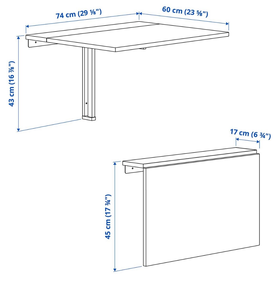 2x ikea norberg klaptafel, Computers en Software, Ophalen, Zo goed als nieuw