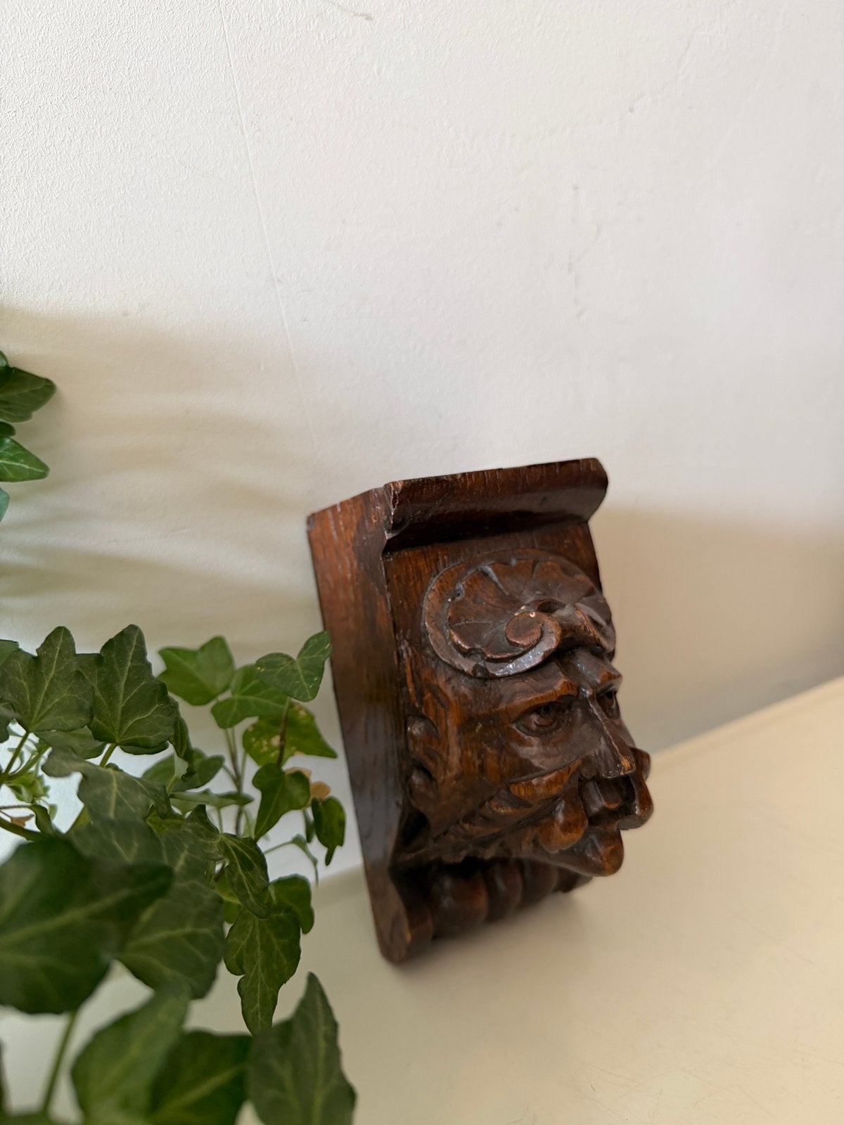 Houten wandconsole vintage, Ophalen of Verzenden