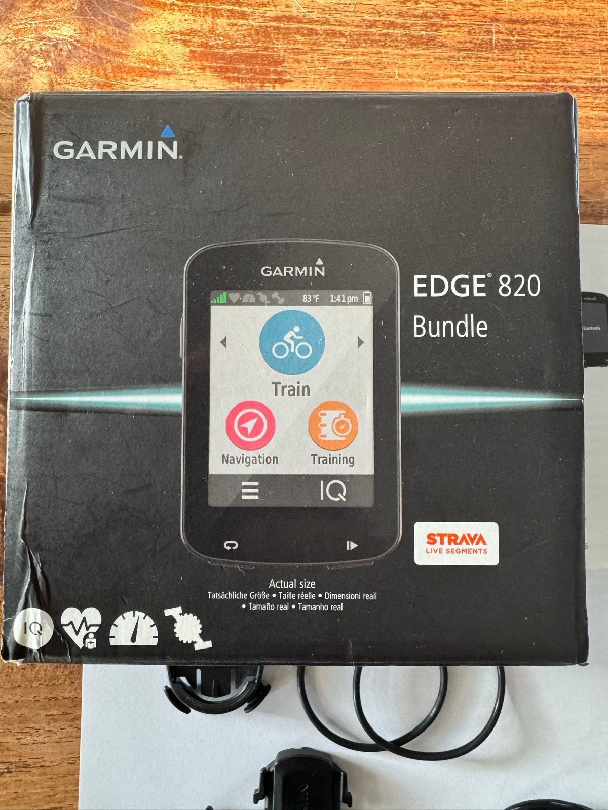 Garmin Edge 820 Bundle Fietscomputer met cadansmeter, Ophalen of Verzenden, Cadanssensor, Zo goed als nieuw