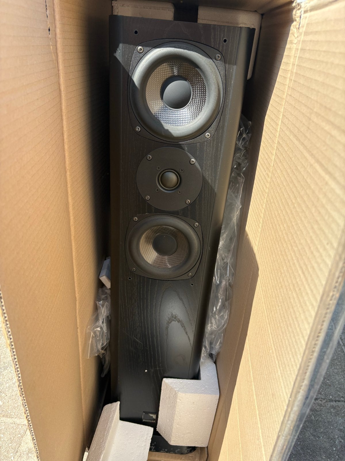 Phonar Vloerstaande Luidspreker - Zwart, Vloerstaande luidspreker, Zo goed als nieuw, Basreflex, Minder dan 60 watt