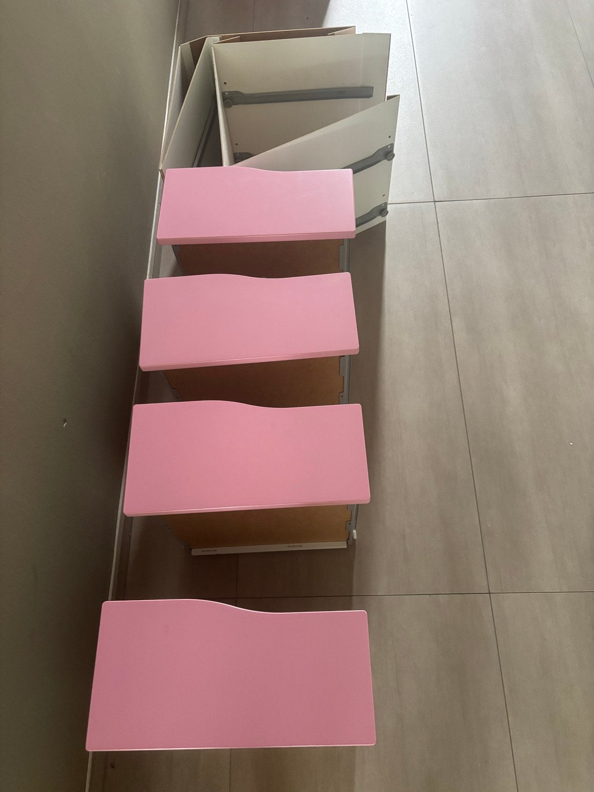 Ikea kallax inzet roze lades voor commode of kast, Minder dan 90 cm, Gebruikt, Kast, 50 tot 70 cm