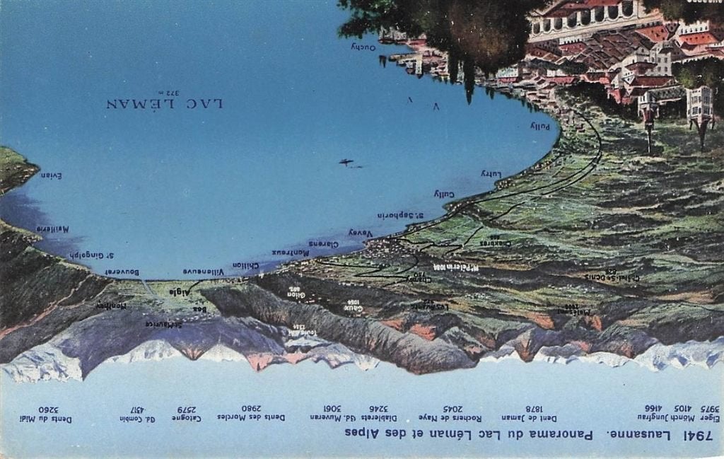 702-477-041 Lausanne Panorama Du Lac Leman Et Des Alpes, Verzenden, Voor 1920, Overig Europa