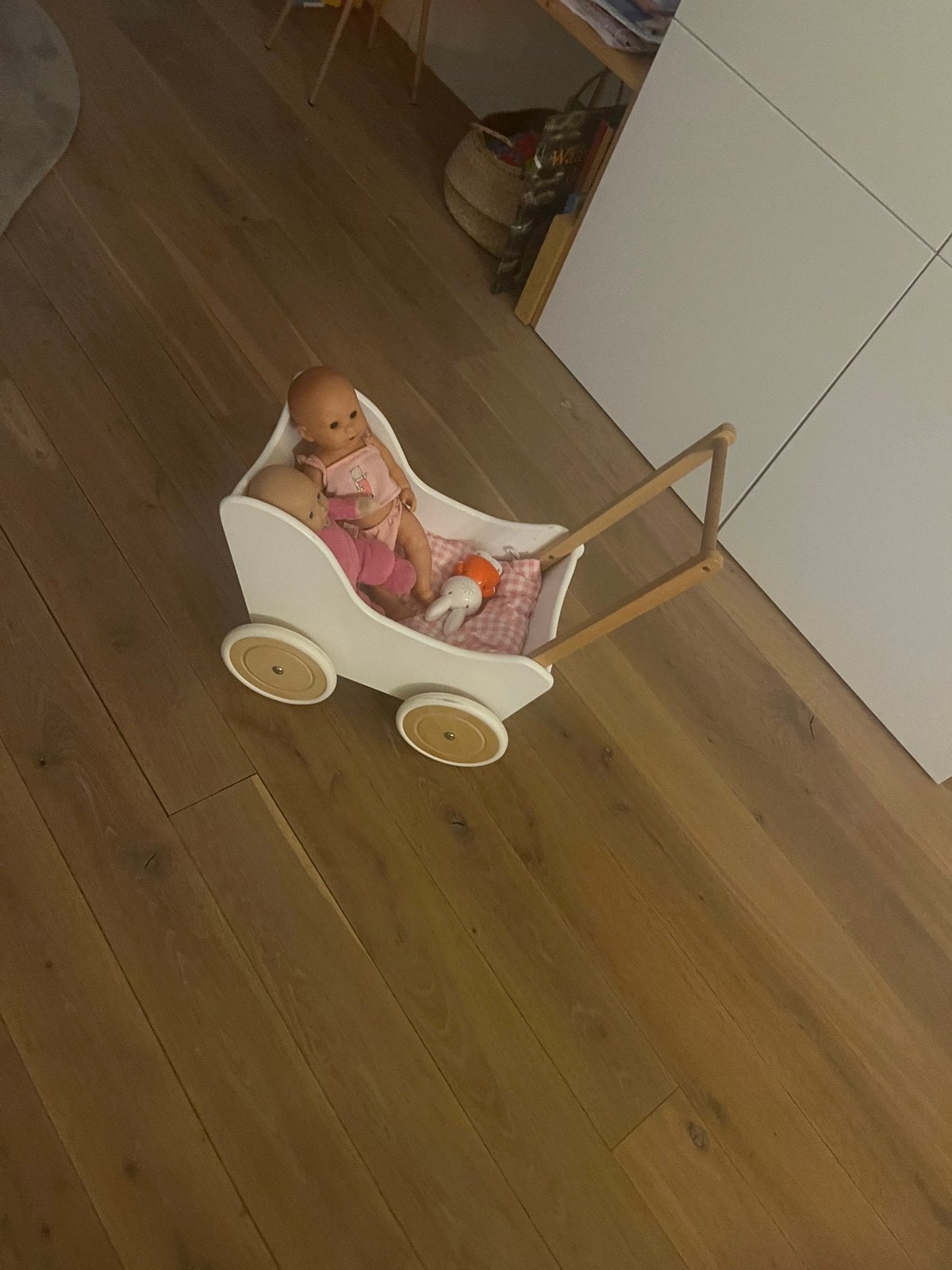 Poppenwagen hout, Ophalen of Verzenden, Zo goed als nieuw, Babypop