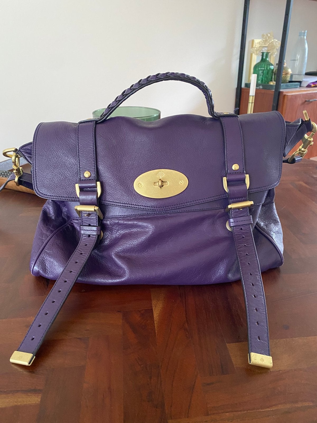 Tas Mullberry Alexa, Ophalen of Verzenden, Zo goed als nieuw, Paars, Schoudertasje