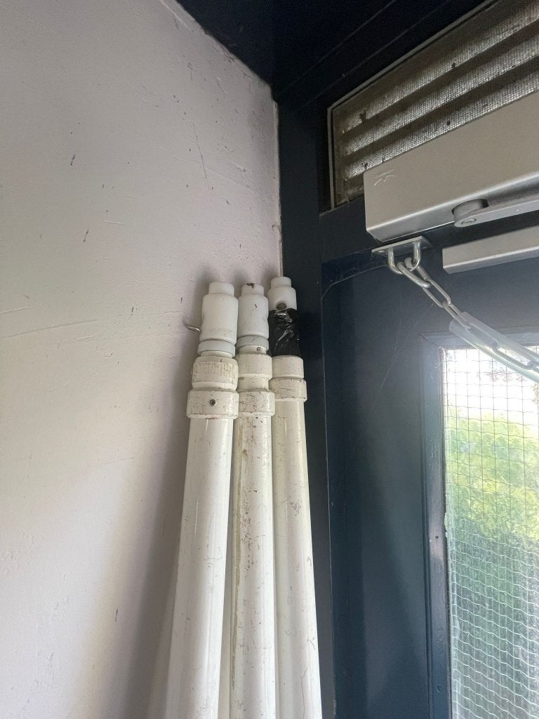 3 x Vlaggemast uitschuifbaar 5.5 meter, Diversen, Vlaggen en Wimpels, Ophalen, Gebruikt