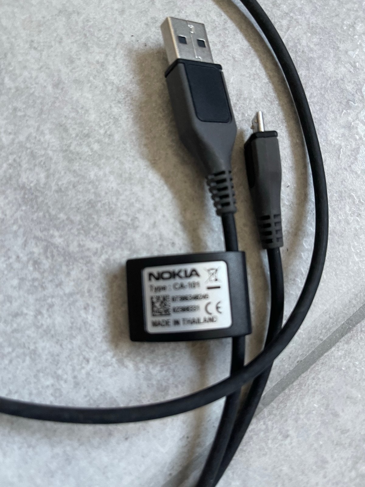 Nokia CA-101 USB naar Micro USB kabel - Zo goed als nieuw, Telecommunicatie, Ophalen of Verzenden, Zo goed als nieuw, Snoer of kabel
