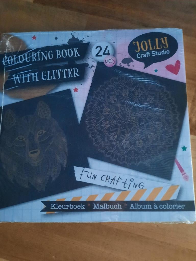 Jolly Craft Studio Kleurboek met glitter 24 stuks, Ophalen of Verzenden, Nieuw, Papier, Schets- of Tekenboek