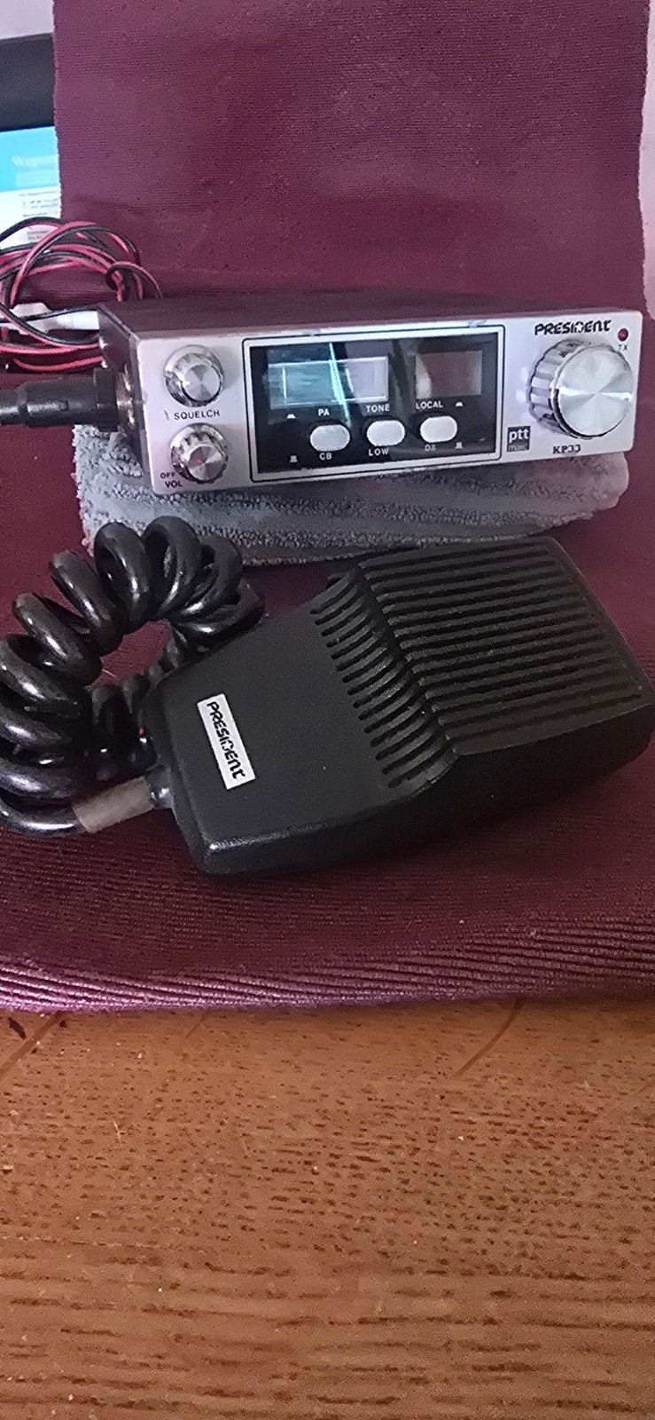 President CB-radio met microfoon en antenne, Ophalen of Verzenden, Gebruikt