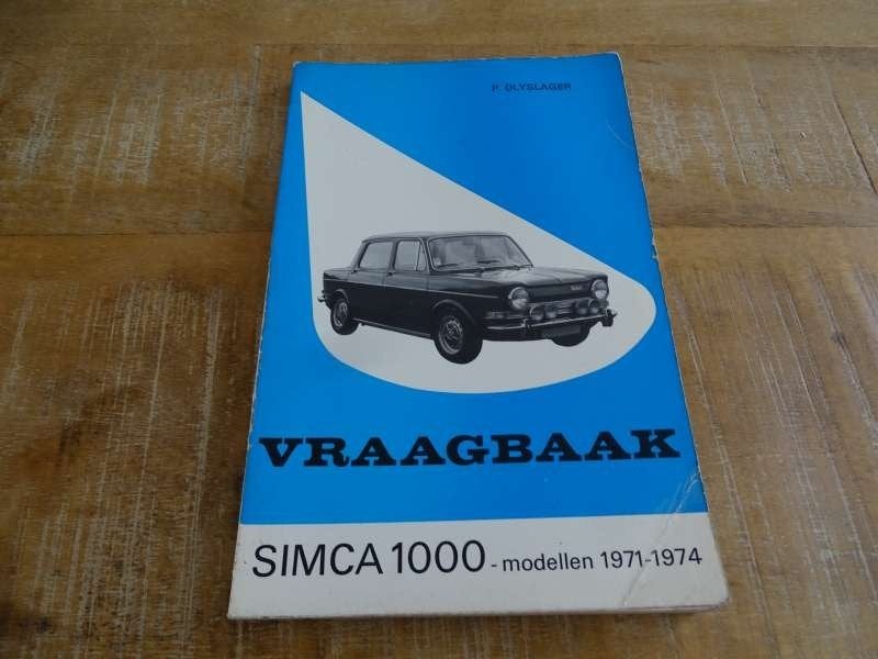 Simca 1000 Vraagbaak Werkplaatshandboek - NL - 1971-1974, Verzenden, Gelezen, Overige merken