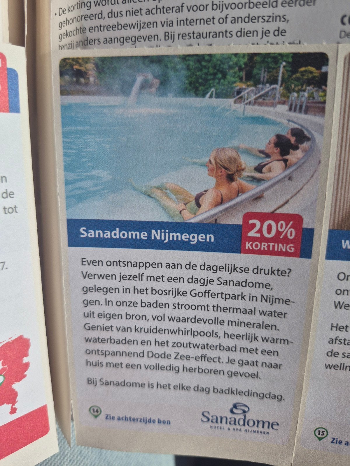 Waterstrate wellness hotel goes 20% korting, Tickets en Kaartjes, Twee personen, Kortingsbon, Spa of Sauna