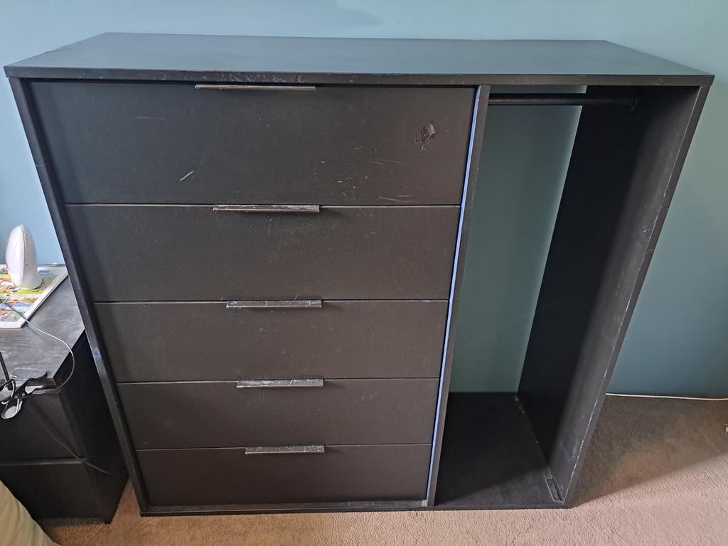 Ladekast met hangruimte - 119x44x117cm, Ophalen, Gebruikt, 100 tot 150 cm, 100 tot 150 cm