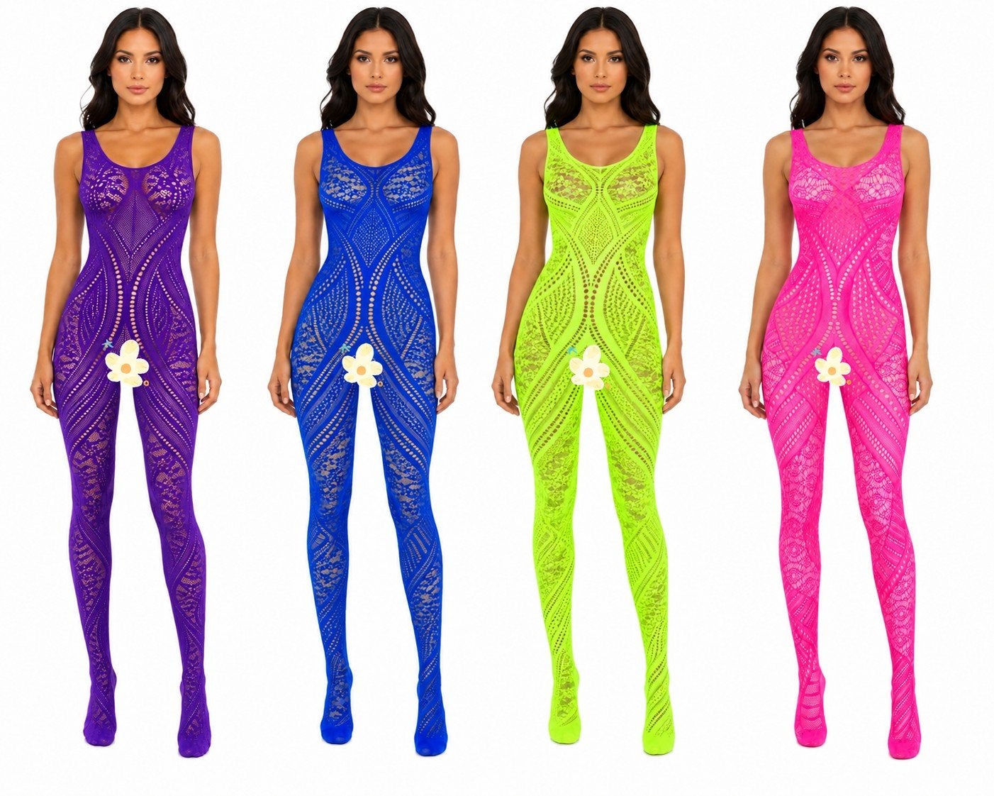 Siara Catsuit in 4 Kleuren - Nieuw - One Size, Kleding | Dames, Ophalen of Verzenden