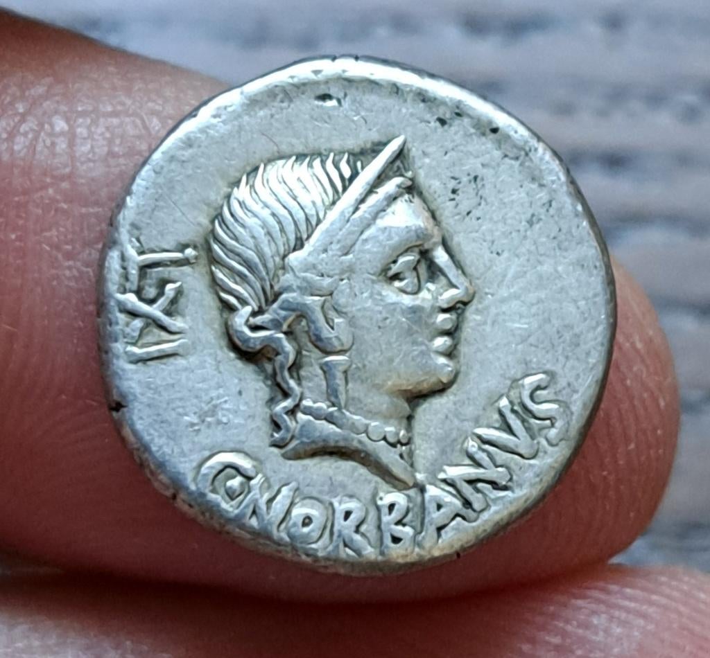Romeinse Republiek - Norbanus zilveren denarius, Ophalen of Verzenden, Overige landen, Losse munt, Zilver